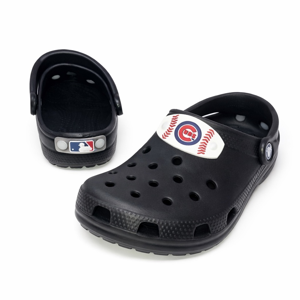 NWT Crocs 6 Cubs logo classic clog black Chicago shoes 0924 women’s